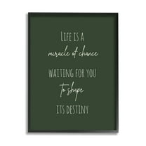 Stupell Industries Shape Life's Destiny Phrase Inspirational Painting Black Framed Art Print Wall Art, 11 x 14
