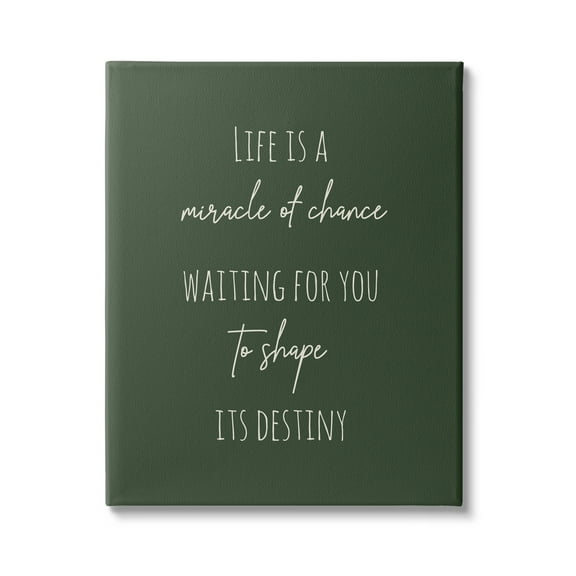 Stupell Industries Shape Life's Destiny Phrase Inspirational Painting Gallery Wrapped Canvas Art Print Wall Art, 16 x 20