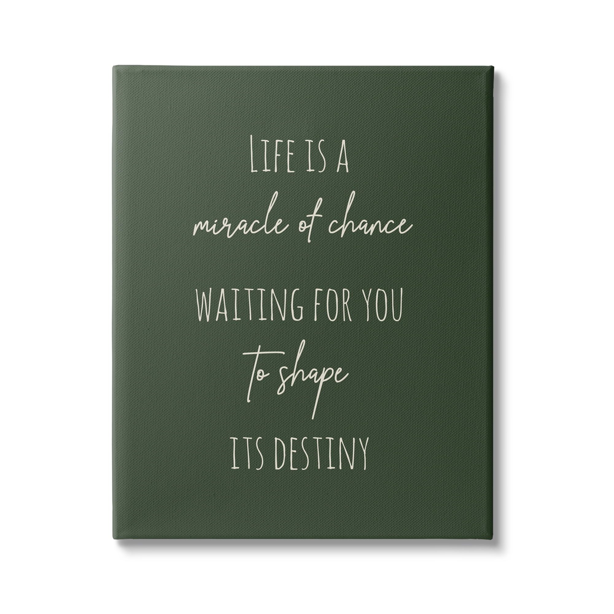 Stupell Industries Shape Life's Destiny Phrase Inspirational Painting Gallery Wrapped Canvas Art Print Wall Art, 36 x 48