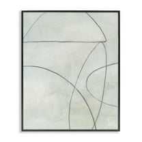 Stupell Industries Shapes Sketch on Grey Abstract Drawing Black Framed Art Print Wall Art, 11 x 14
