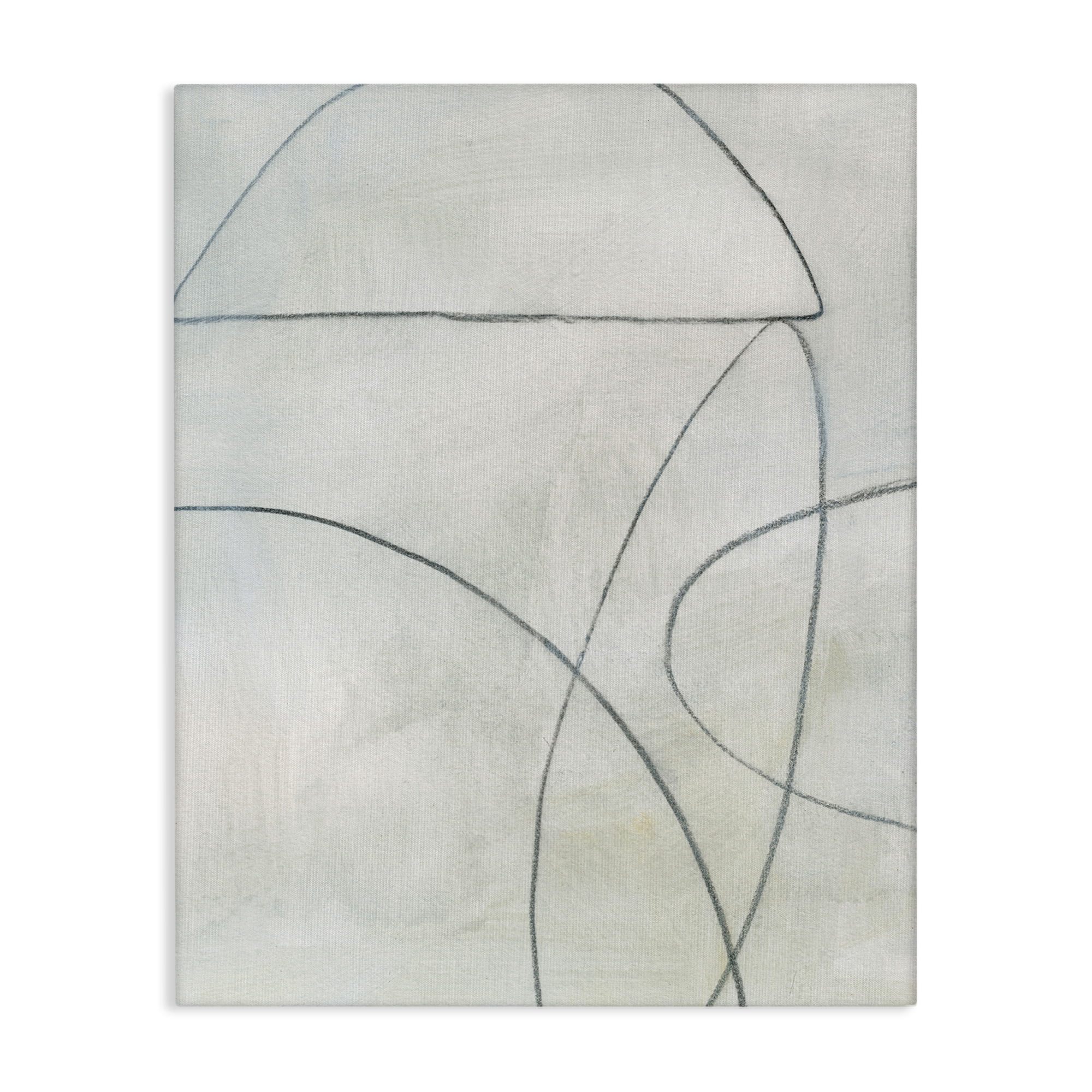 Stupell Industries Shapes Sketch on Grey Abstract Drawing Gallery Wrapped Canvas Art Print Wall Art, 30 x 40