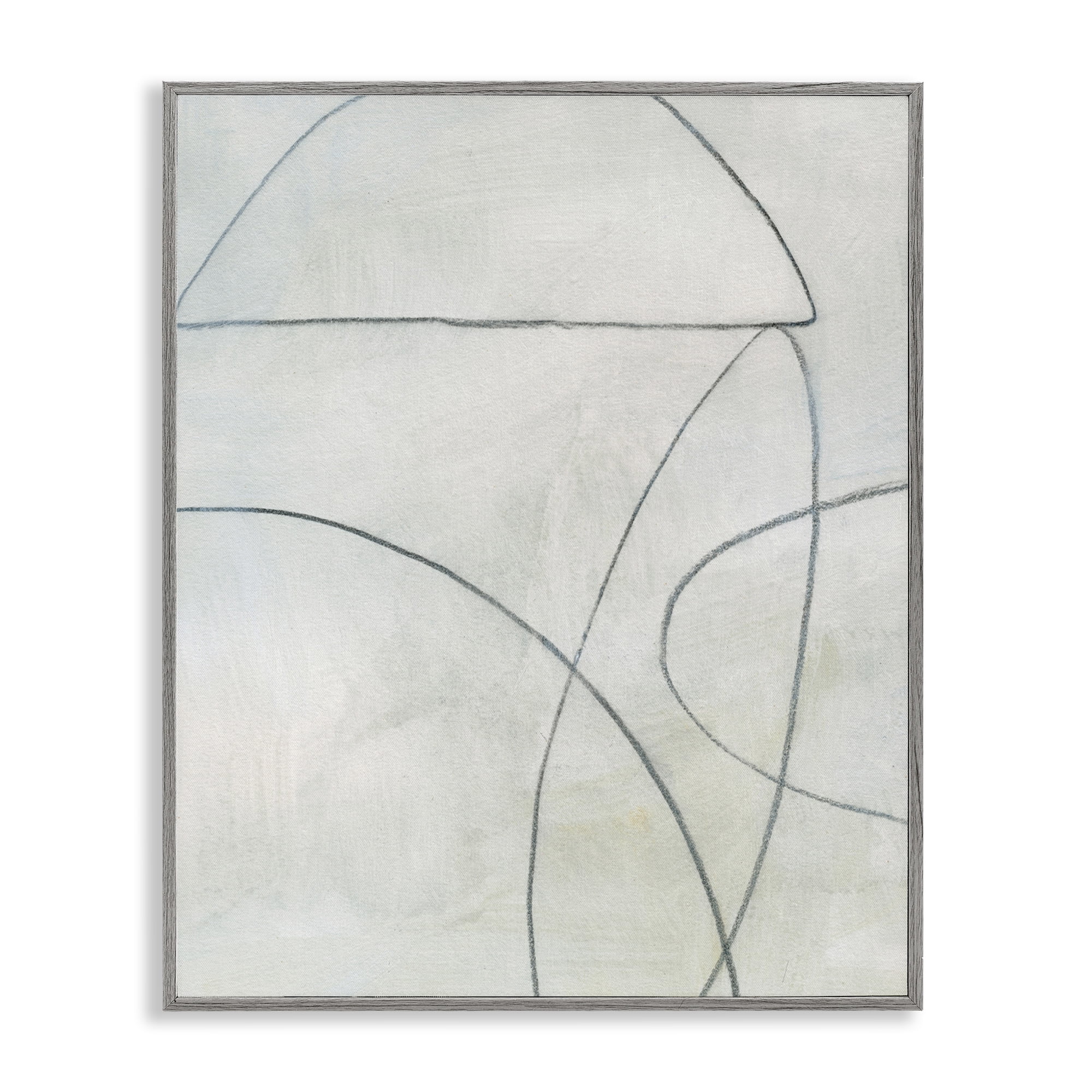 Stupell Industries Shapes Sketch on Grey Abstract Drawing Gray Framed Art Print Wall Art, 24 x 30