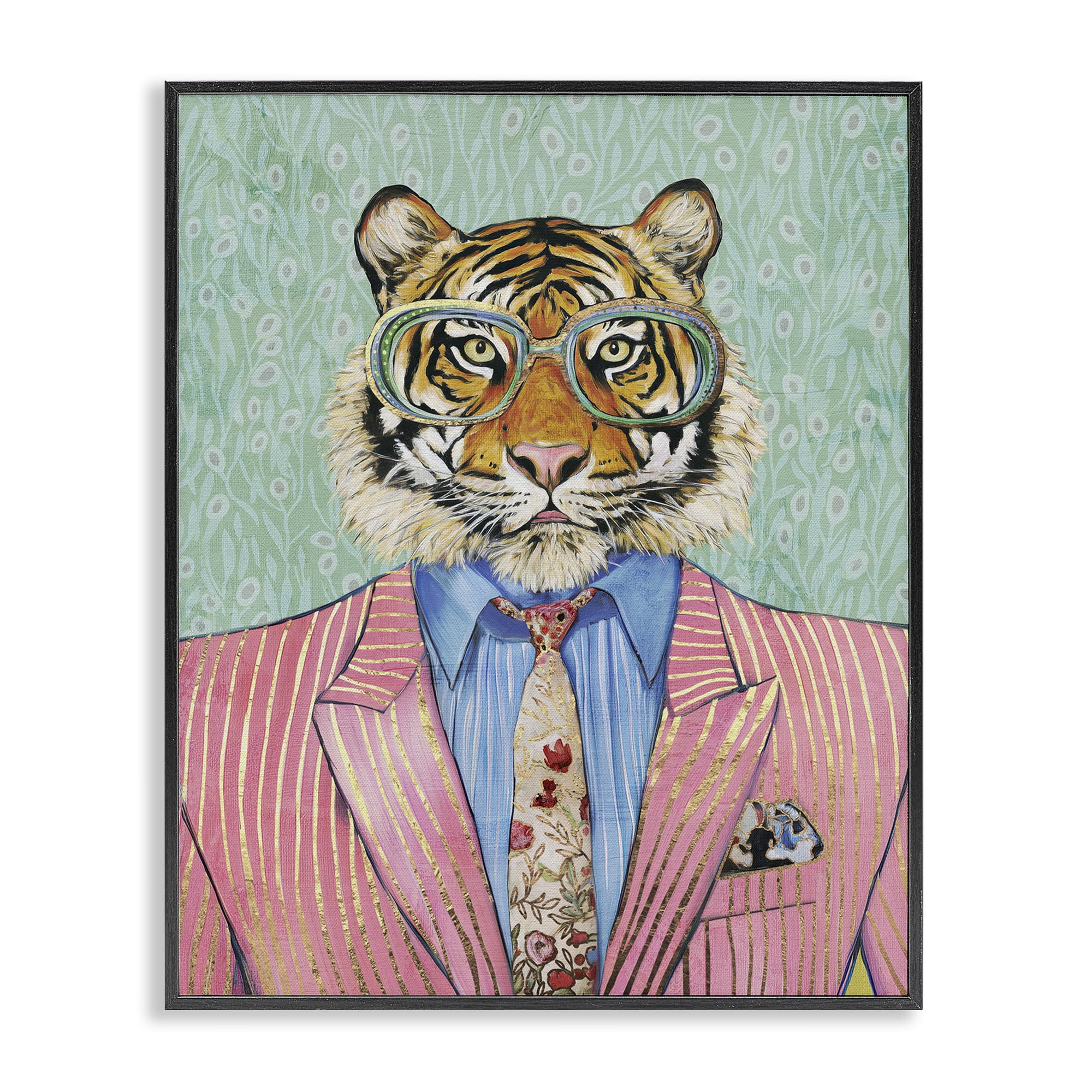 Stupell Industries Sharp Tiger Outfit Black Framed Giclee Art, design by Svetlana Aleynikova