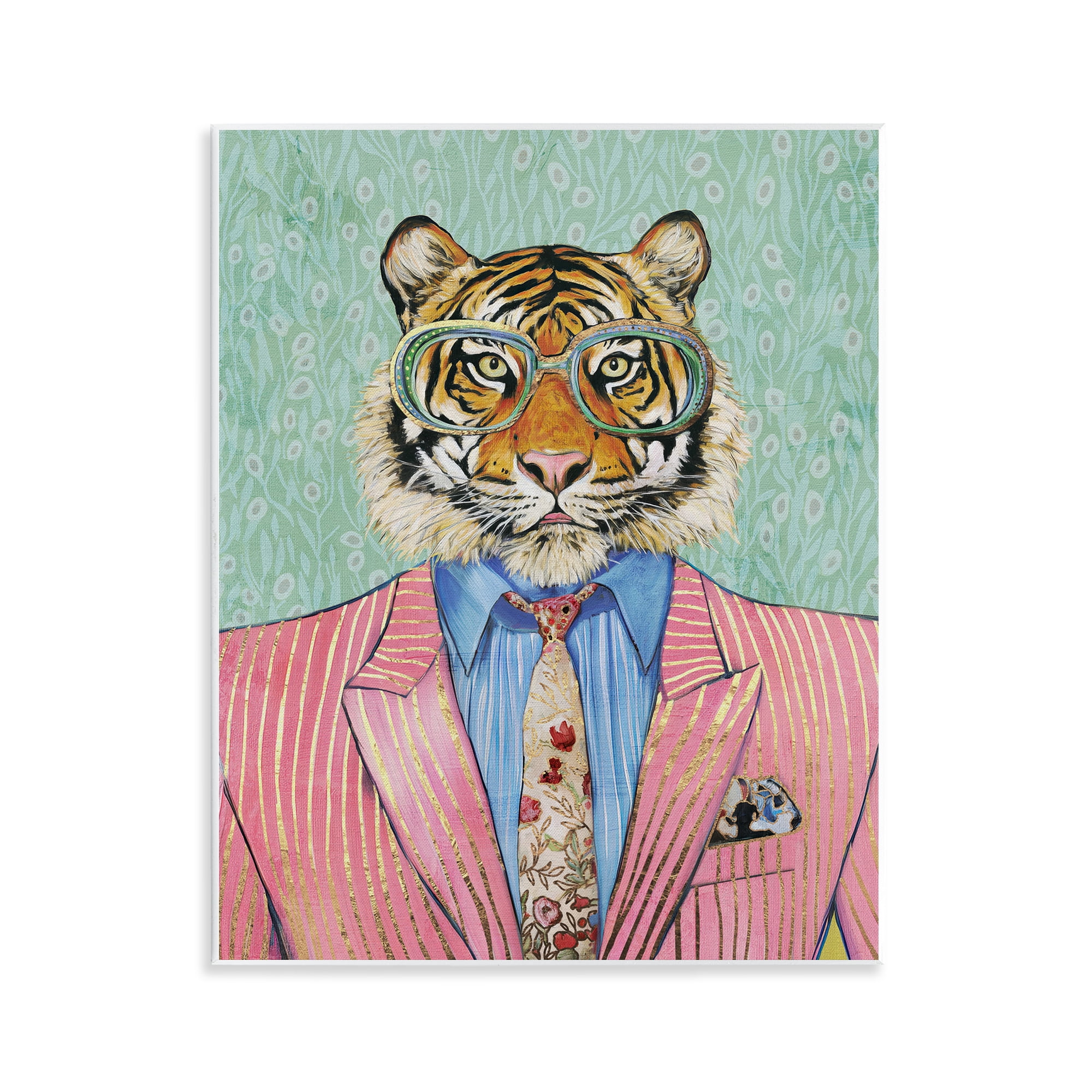 Stupell Industries Sharp Tiger Outfit Wall Plaque Art, design by Svetlana Aleynikova
