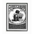 thumbnail image 1 of Stupell Industries Shaving Advertisement Vintage Black And White Design Graphic Art Black Framed Art Print Wall Art, 16x20, by The Saturday Evening Post, 1 of 7