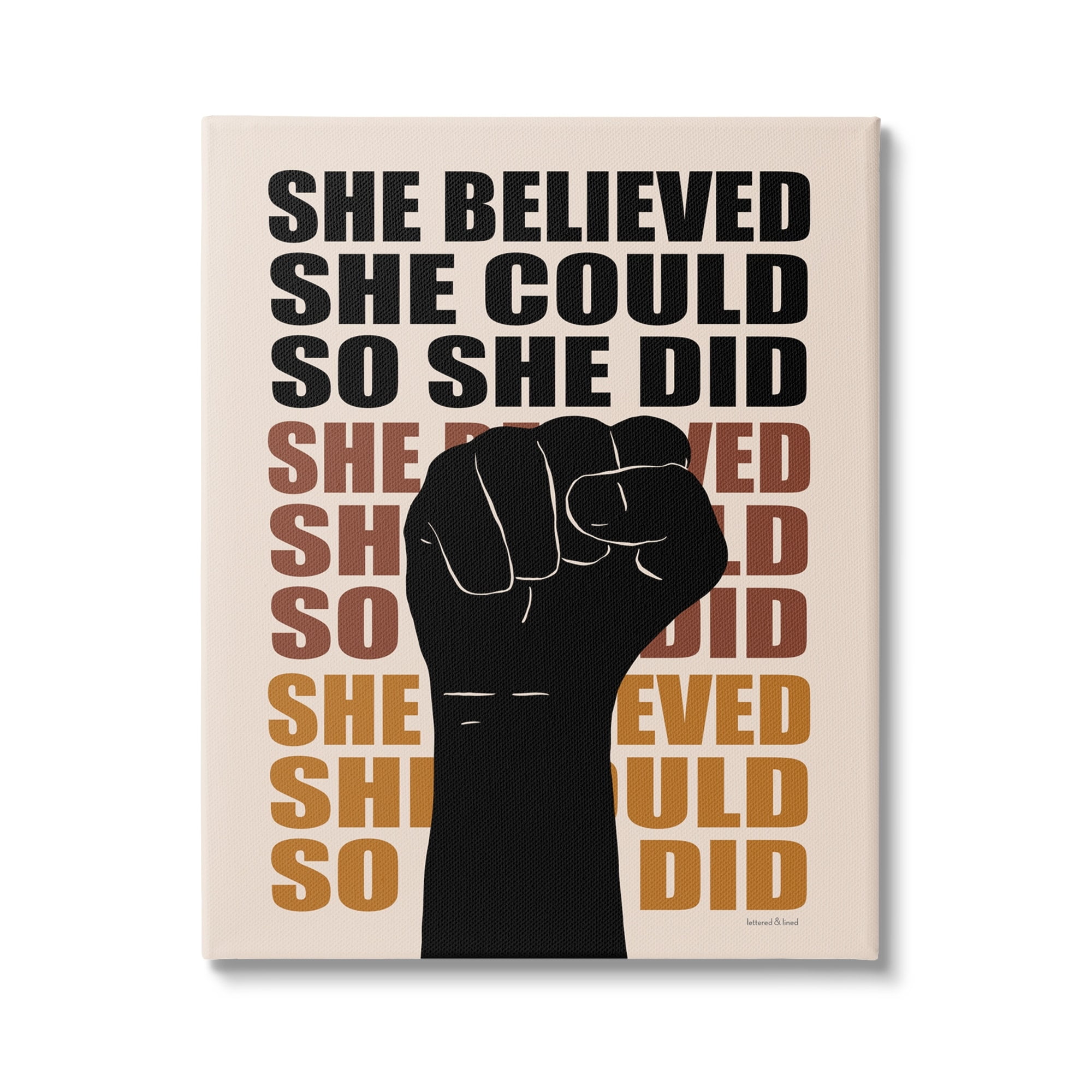 Stupell Industries She Believed She Could Empowering Motivational Saying,24 x 30, Design by Lettered and Lined
