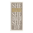 thumbnail image 1 of Stupell Industries She Believed She Could Phrase Distressed Grey Inspirational Painting Unframed Art Print Wall Art, 7 x 17, 1 of 6