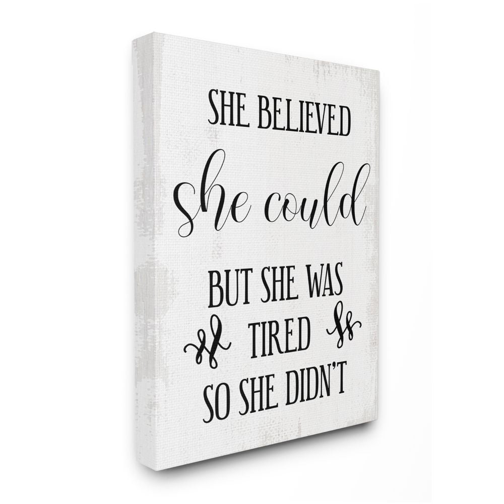 White Canvas Motivational Quote Wall Art for Kids' Nursery