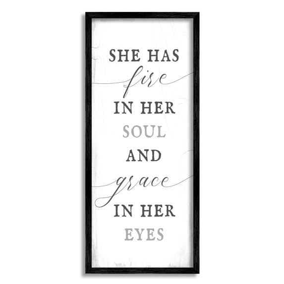 Stupell Industries She has Fire in Her Soul Motivational Girl Power, 13 x 30, Design by Lil' Rue