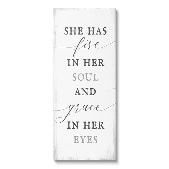 Stupell Industries She has Fire in Her Soul Motivational Girl Power, 20 x 48, Design by Lil' Rue
