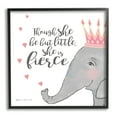 thumbnail image 1 of Stupell Industries She is Fierce Phrase Girls' Princess Elephant Pink, 24 x 24, Design by Stephanie Workman Marrott, 1 of 5