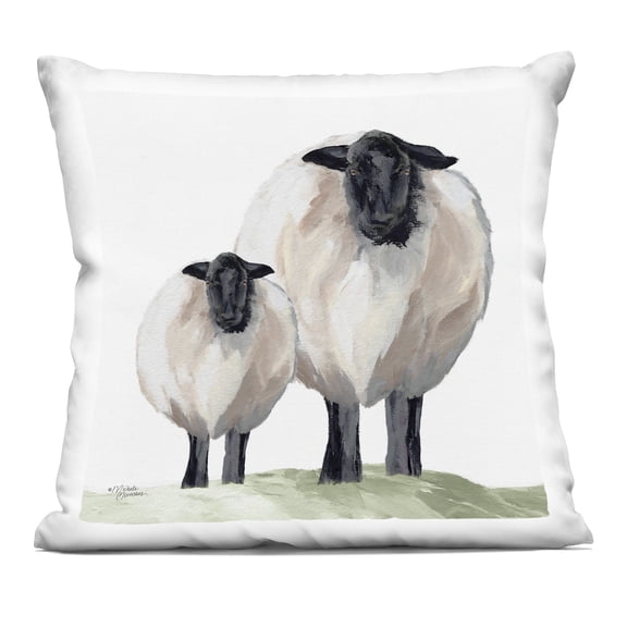 Stupell Industries Sheep And Lamb Portrait Decorative Printed Throw Pillow, design by Michele Norman