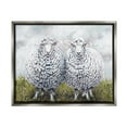 thumbnail image 1 of Stupell Industries Sheep Duo Farm Landscape Animals & Insects Painting Gray Floater Framed Art Print Wall Art, 21 x 17, 1 of 9