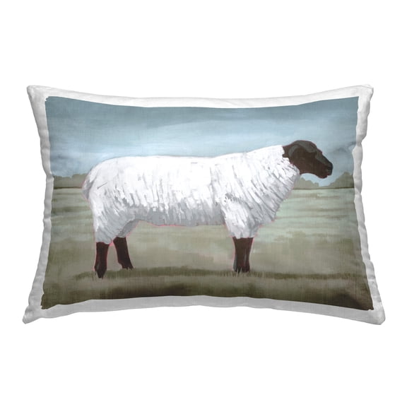 Stupell Industries Sheep Facing Right Decorative Printed Throw Pillow Design by Grace Popp