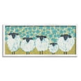 thumbnail image 1 of Stupell Industries Sheep Family Blue Daisy Pattern Painting White Framed Art Print Wall Art, Design by Michele Norman, 1 of 7