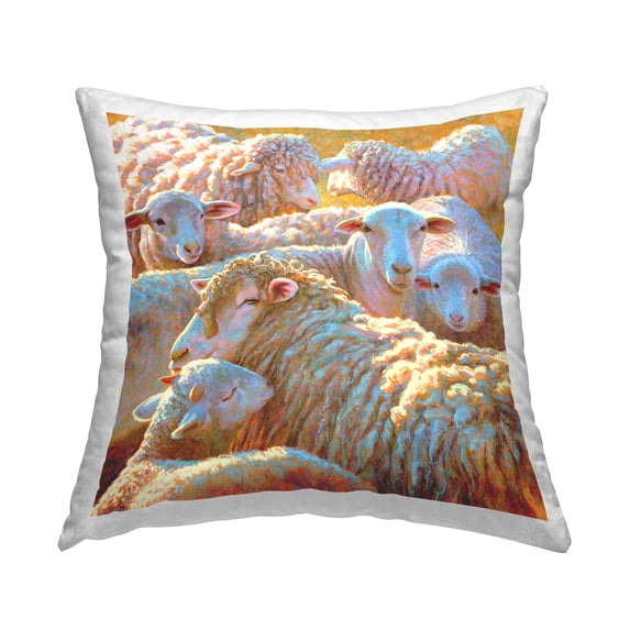 Stupell Industries Sheep Flock Country Farm Printed Throw Pillow Design by Rita Kirkman