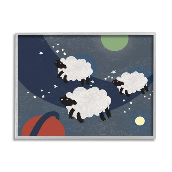 Stupell Industries Sheep In Space, 16 x 20,Design by Daphne Polselli