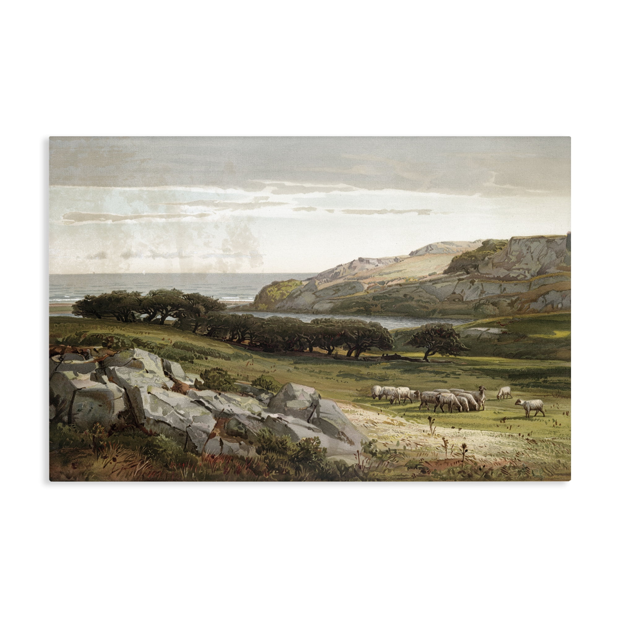Stupell Industries Sheep in Passionate Landscape Canvas Wall Art, design by Lula Bijoux & co.