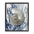 thumbnail image 1 of Stupell Industries Glam Shell Coral Beach Blue Black Floating Frame Canvas Art, 17 x 21, by Caroline Kelly, 1 of 7