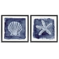 thumbnail image 1 of Stupell Industries Shell & Starfish Impressions Nautical & Beach Painting Black Floater Framed Canvas Art Print Wall Art, 25 x 25, Set of 2, 1 of 10