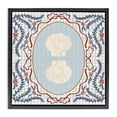 thumbnail image 1 of Stupell Industries French Country Shells Portrait on Gingham Black Floating Frame Canvas Art, 18 x 18, by Vero Illustrates, 1 of 8