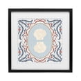 thumbnail image 1 of Stupell Industries French Country Shells Portrait on Gingham Black Framed Print Under Glass, 13 x 13, by Vero Illustrates, 1 of 8