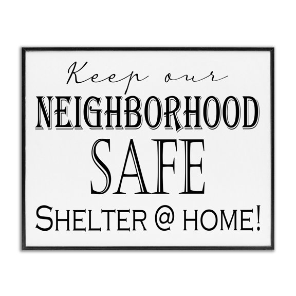 Stupell Industries Industrial Shelter Safe At Home Black Framed Giclee Art, 30 x 24, by Gail Green Licensing and Design Limited