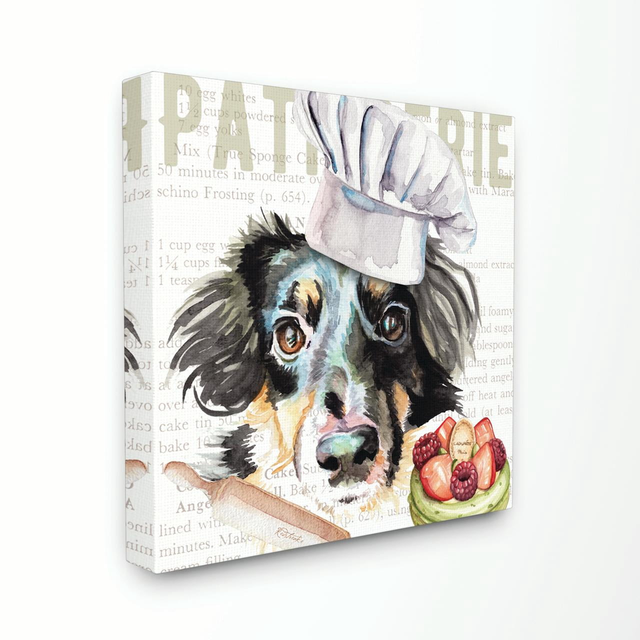Stupell Industries Sheltie Dog Kitchen Bakery Pet Watercolor Painting Canvas Wall Art, 17 x 17, byJennifer Redstreake