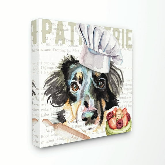 Stupell Industries Sheltie Dog Kitchen Bakery Pet Watercolor Painting Canvas Wall Art, 30 x 30, byJennifer Redstreake