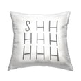 thumbnail image 1 of Stupell Industries Shhh Simple Quiet Typography Text Word Design by Daphne Polselli Throw Pillow, 1 of 6
