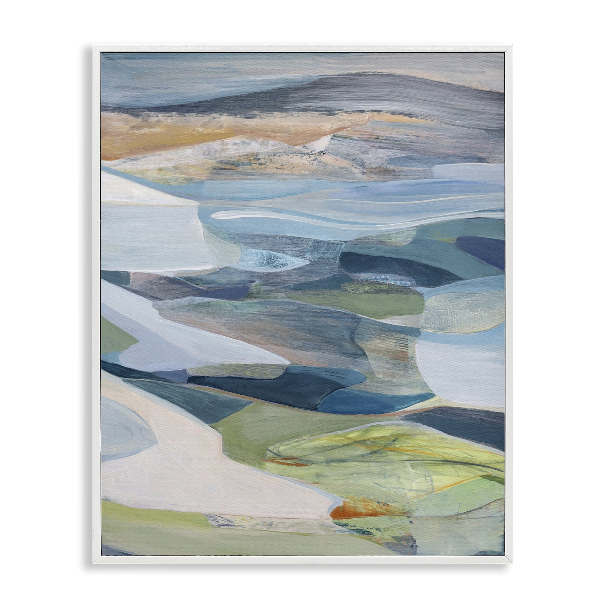 Stupell Industries Shifting Horizons Distortion White Framed Giclee Art, design by Farren Lee