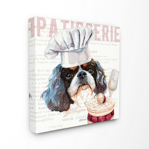 Stupell Industries Shih Tzu Dog Kitchen Bakery Pet Watercolor Painting Canvas Wall Art, 24 x 24, byJennifer Redstreake