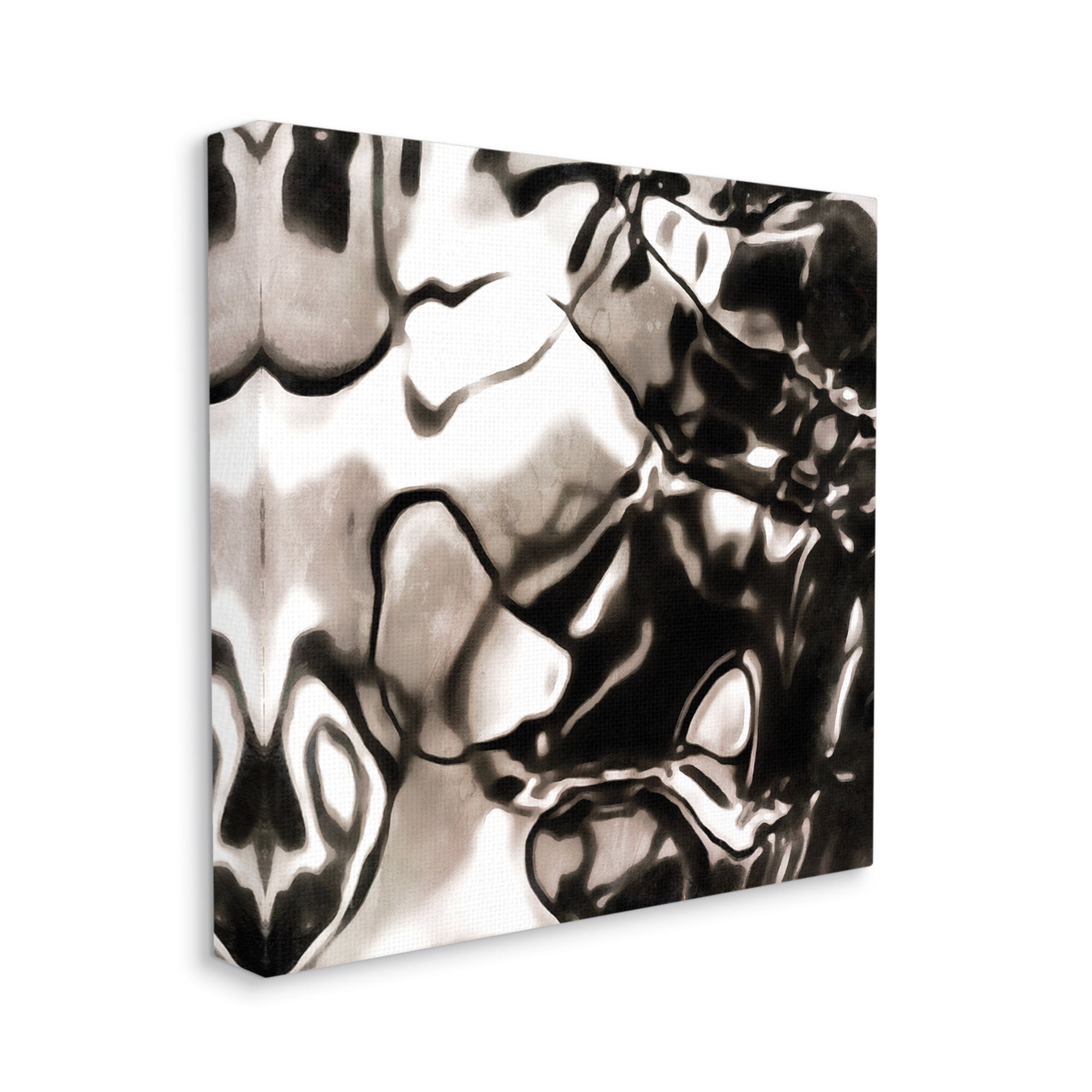 Stupell Industries Shimmering Glow Water Abstraction Monochromatic Grey Black, 30 x 30, Designed by Alonzo Saunders