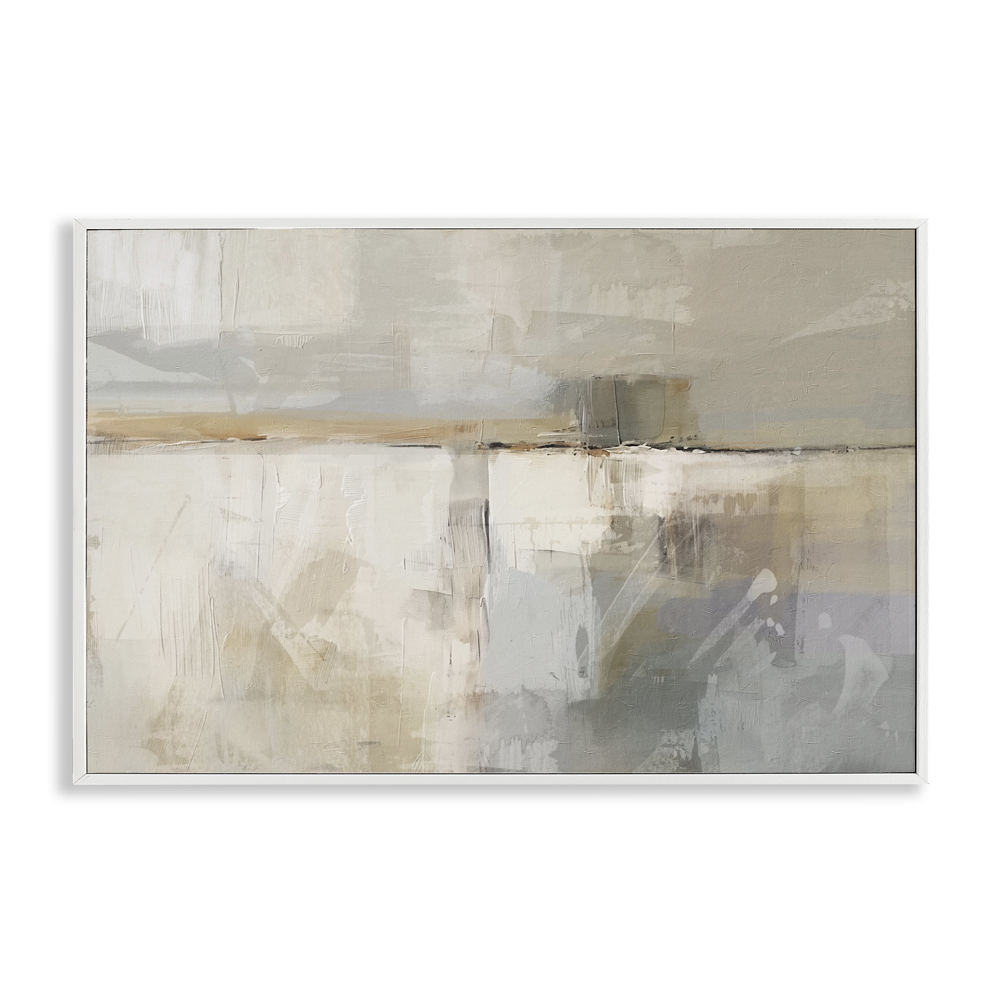 Stupell Industries Shimmering Meadow Abstract Abstract Painting White Framed Art Print Wall Art, 30 x 20