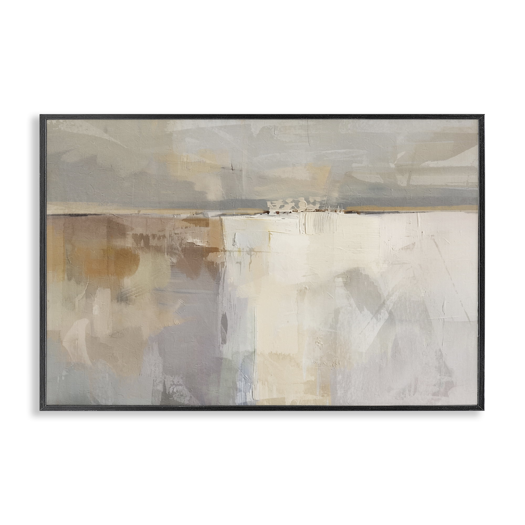 Stupell Industries Shimmering Meadow Illusion Abstract Painting Black Framed Art Print Wall Art, 18 x 12