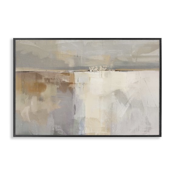 Stupell Industries Shimmering Meadow Illusion Abstract Painting Black Framed Art Print Wall Art, 30 x 20
