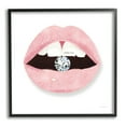 thumbnail image 1 of Stupell Industries Shine On Glam Lips Biting Shimmering Diamond Graphic Art Black Framed Art Print Wall Art, Design by Mercedes Lopez Charro, 1 of 5