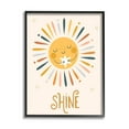 thumbnail image 1 of Stupell Industries Shine Phrase Uplifting Sun Rays Hugging Star Graphic Art Black Framed Art Print Wall Art, Design by Ilis Aviles, 1 of 5