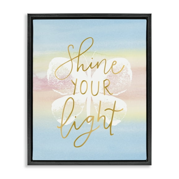 Stupell Industries Shine Your Light Animals & Insects Painting Black Floater Framed Art Print Wall Art, 17 x 21