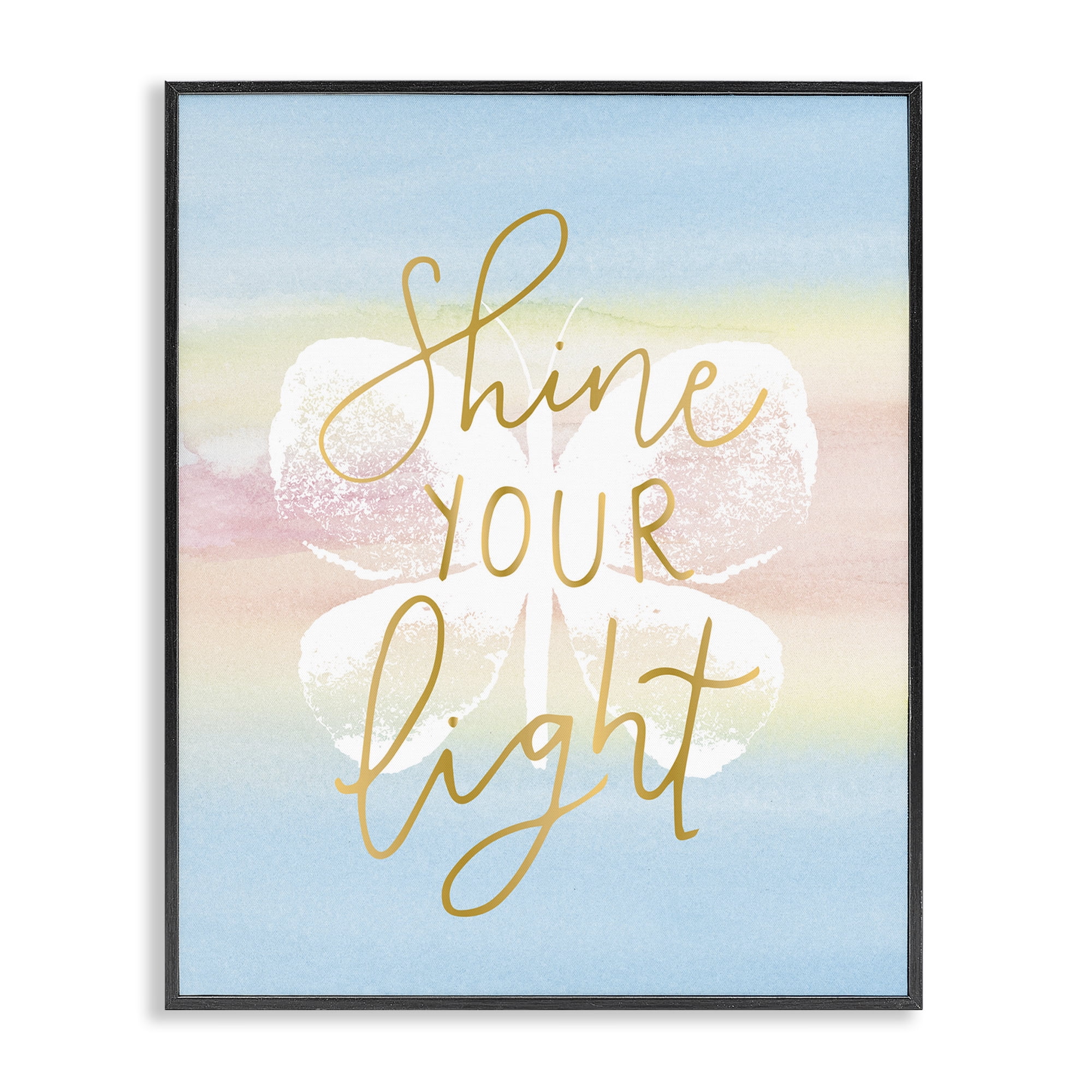 Stupell Industries Shine Your Light Animals & Insects Painting Black Framed Art Print Wall Art, 11 x 14