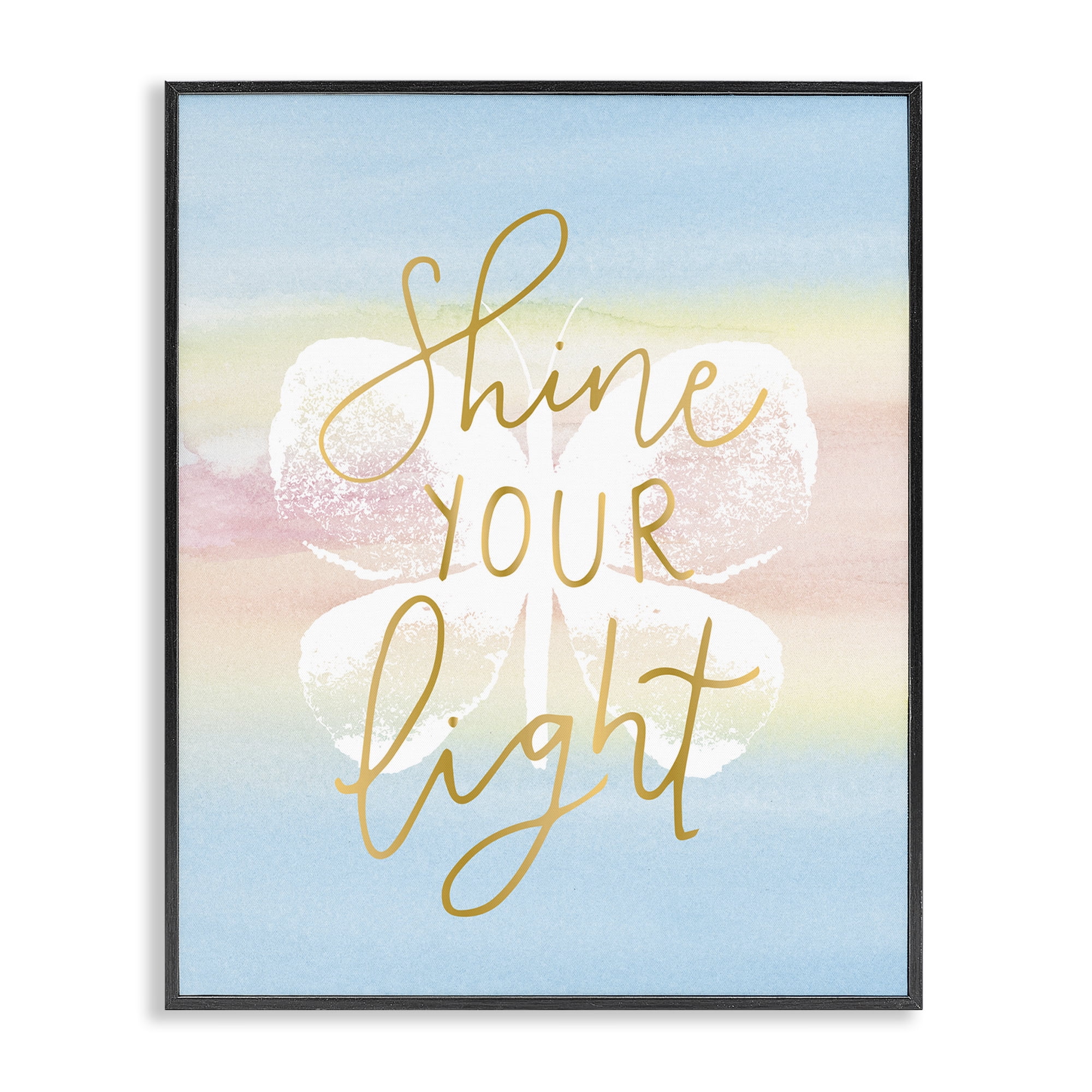 Stupell Industries Shine Your Light Animals & Insects Painting Black Framed Art Print Wall Art, 24 x 30