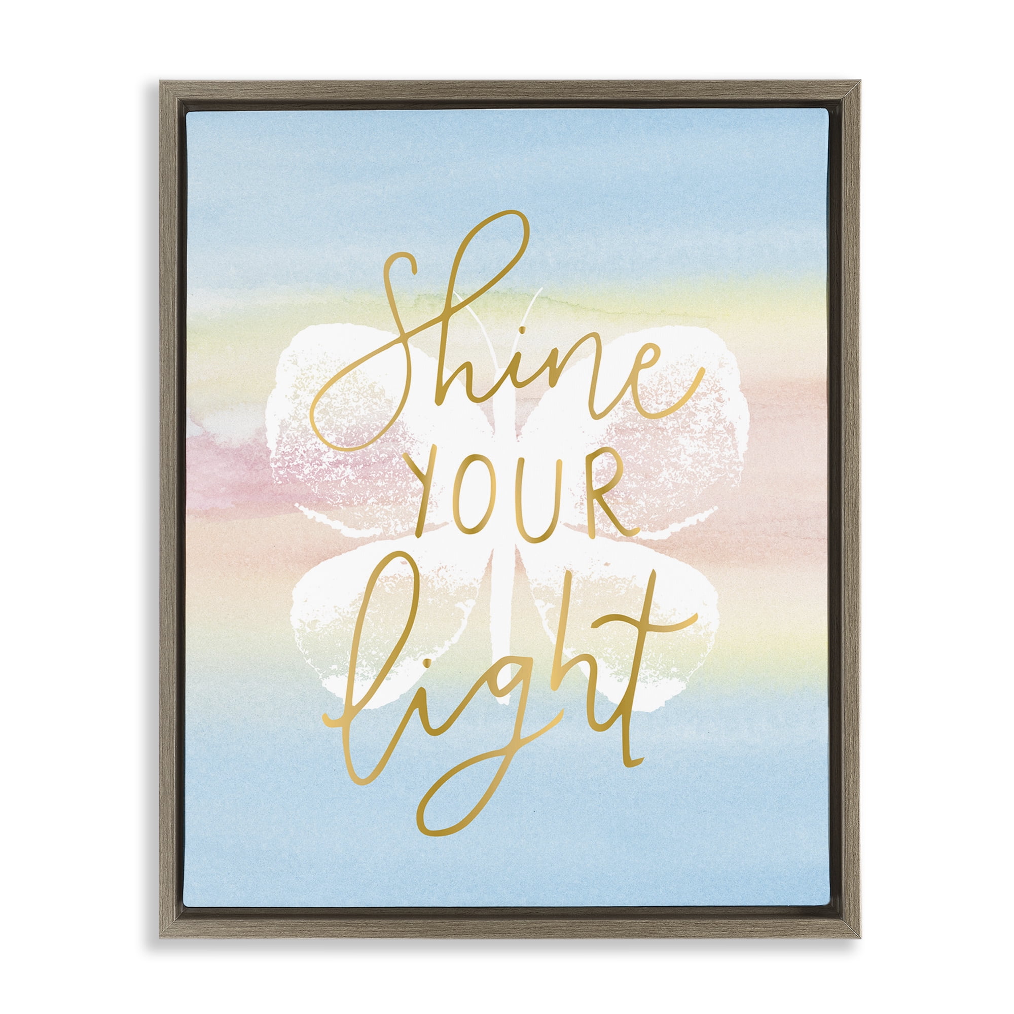 Stupell Industries Shine Your Light Animals & Insects Painting Brown Floater Framed Art Print Wall Art, 17 x 21