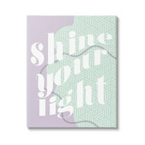 Stupell Industries Shine Your Light Purple & Green Religious Painting Gallery Wrapped Canvas Print Wall Art