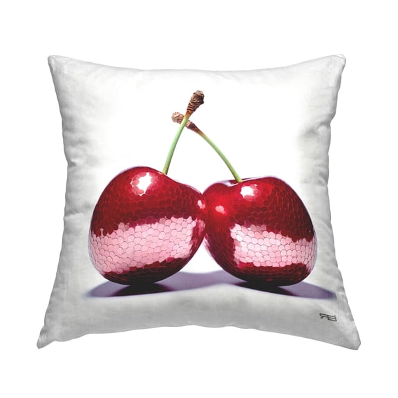 Stupell Industries Shining Cherry Fruits Decorative Printed Throw Pillow Design by RB