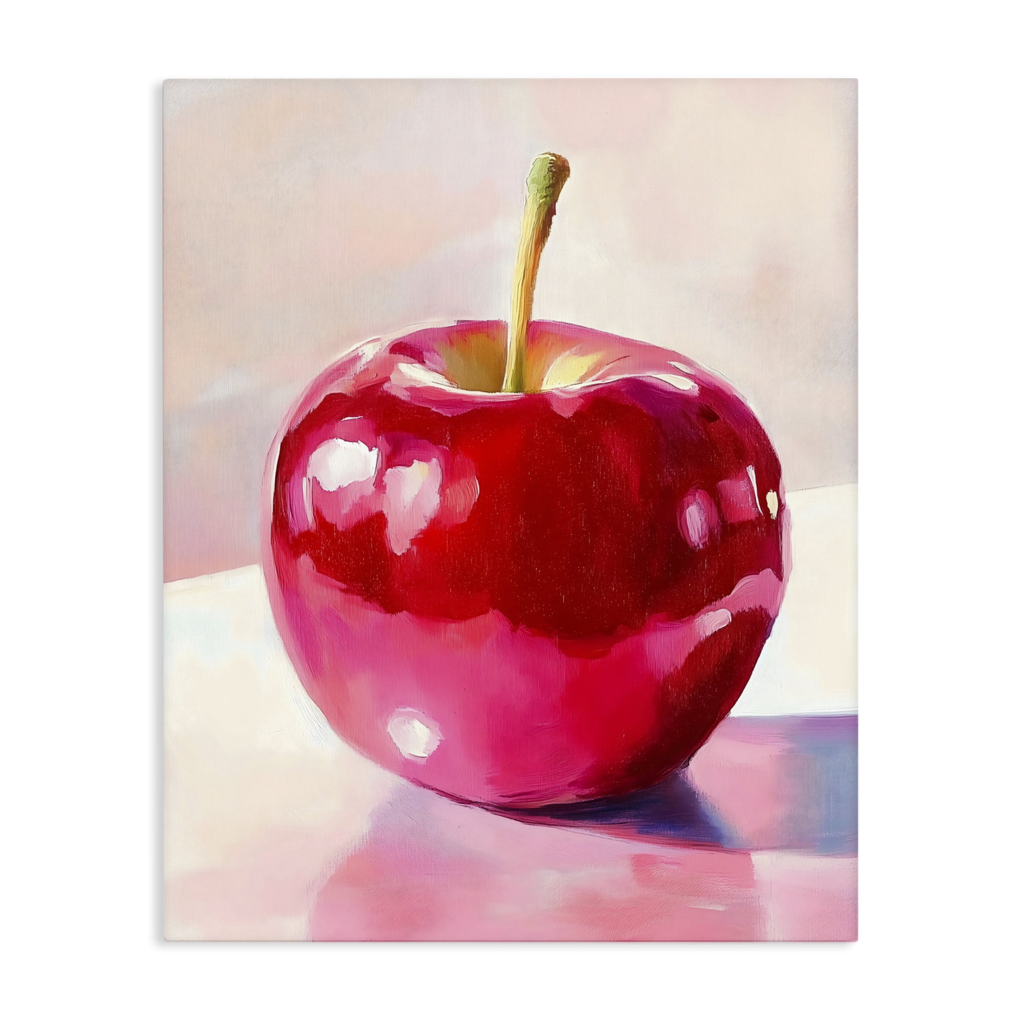 Stupell Industries Shiny Red Apple Reflection Canvas Wall Art, design by The Prints Vibe