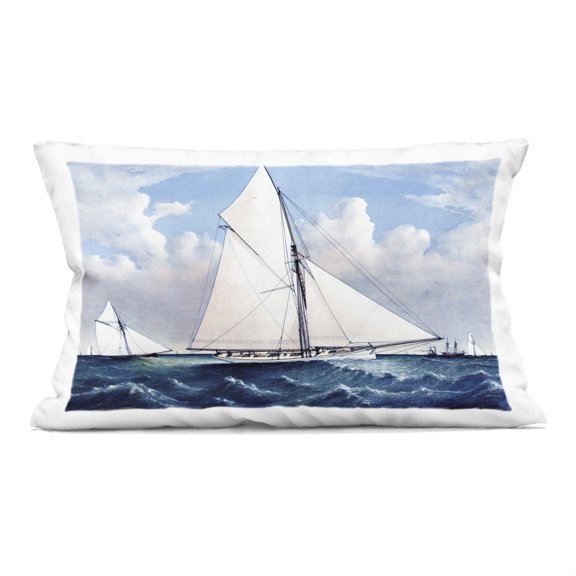 Stupell Industries Ship on Turbulent Waters Decorative Printed Throw Pillow, design by Stellar Design Studio