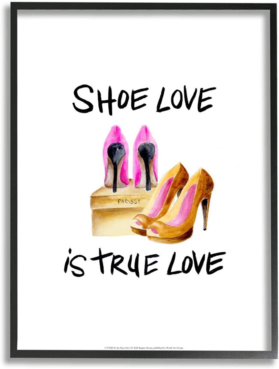 Stupell Industries Shoe Love True Love Phrase Glam Heels Design by Regina Moore