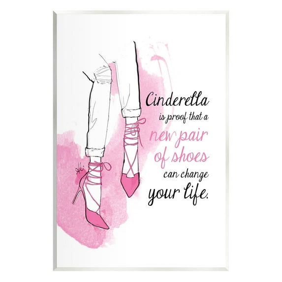 Stupell Industries Shoes Change Your Life Phrase Graphic Art Unframed Art Print Wall Art, Design by Alison Petrie