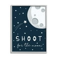thumbnail image 1 of Stupell Industries Shoot for the Moon Sentiments Flying Stars Blue White, 24 x 30, Designed by Elizabeth Tyndall, 1 of 6
