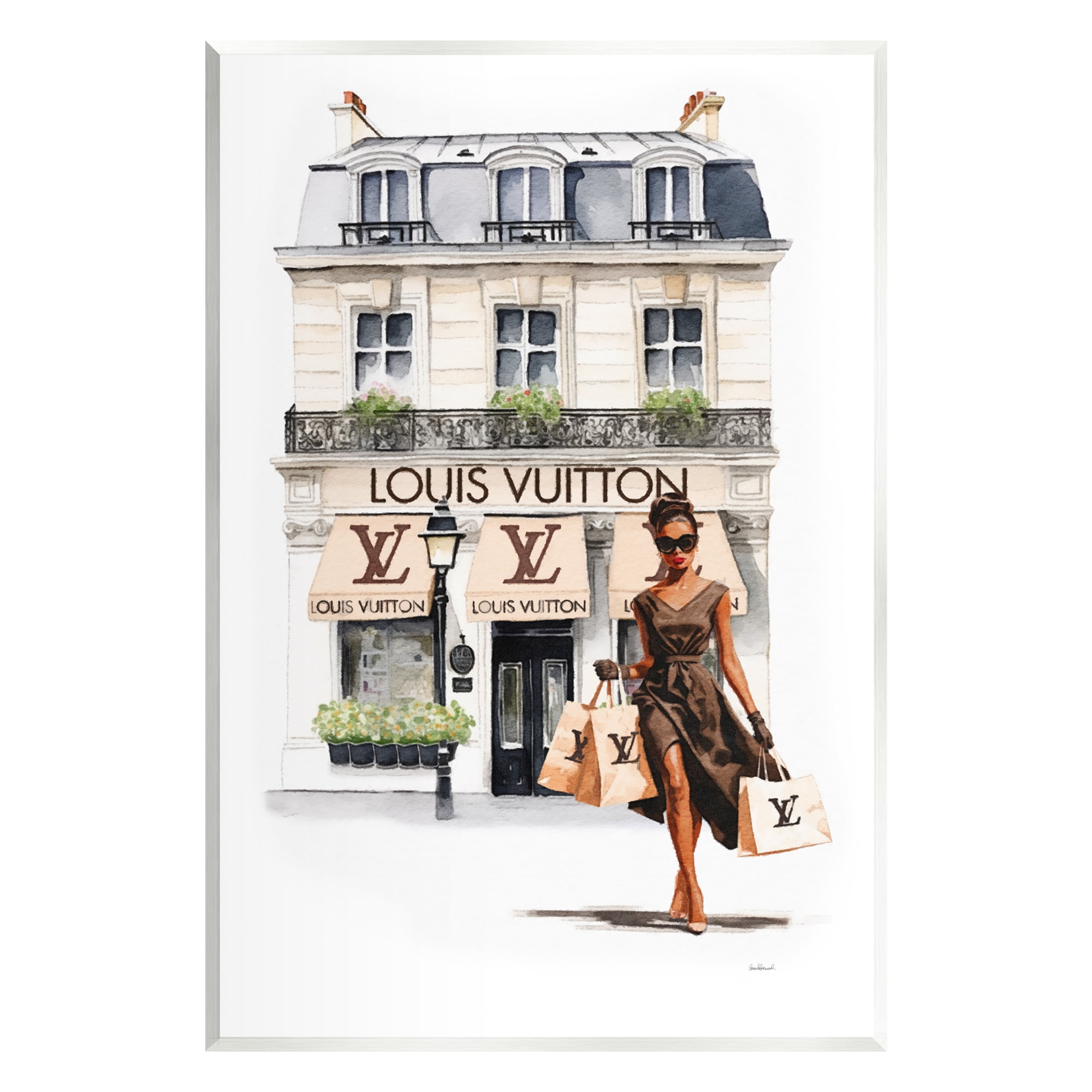 Stupell Industries Shopping Glam Storefront Town & City Painting Unframed Art Print Wall Art, 13 x 19